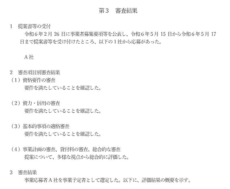 「南大沢駅北側都有地活用事業」の公募プロポーザルに応募したのは三井不動産1社のみ