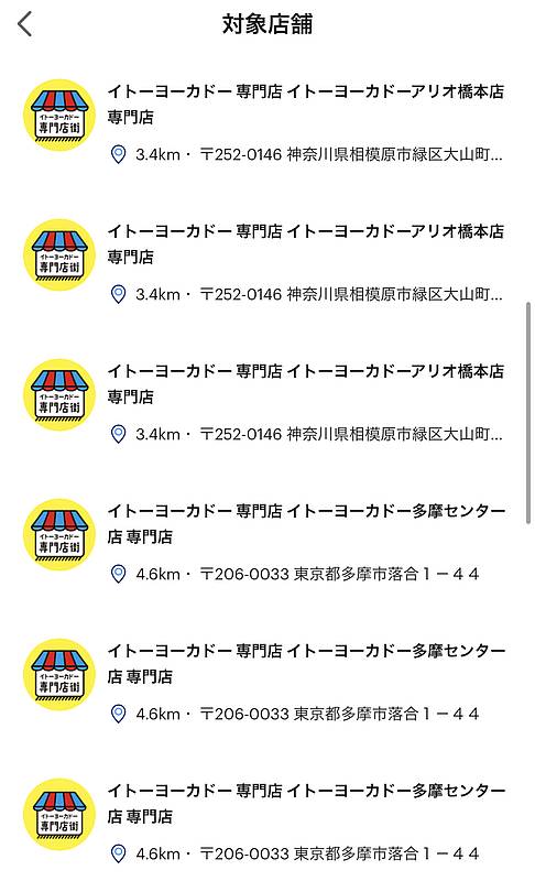 2024年7月6日と7月7日にイトーヨーカドー専門店街で利用可能なPayPayのポイント10%還元クーポンは使える対象イトーヨーカドーの専門店街が拡大