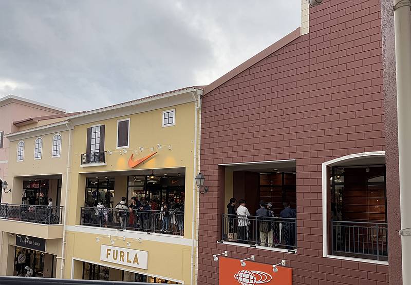 2025年5月31日に撮影した閉店を迎えるナイキファクトリーストア南大沢店の様子を撮影