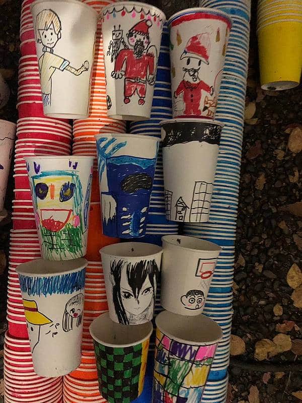 大栗川キャンドルリバーでお子様に人気の「お絵描きキャンドルカップ」