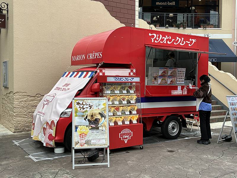 三井アウトレットパーク多摩南大沢にマリオンクレープのキッチンカーが期間限定出店