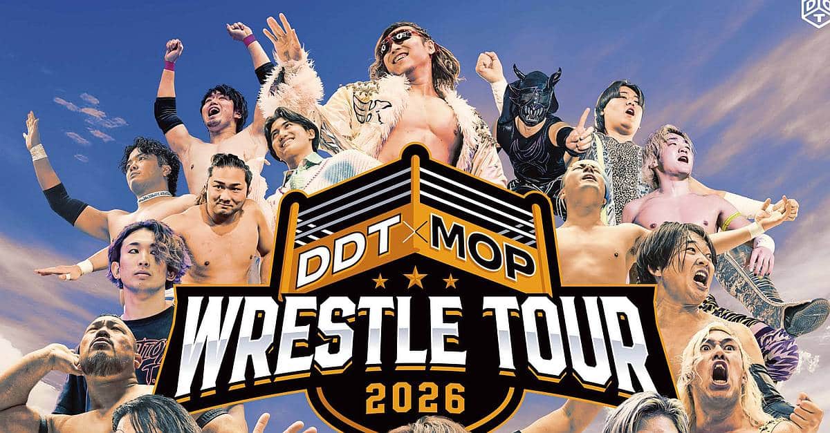2026年3月28日、三井アウトレットパーク多摩南大沢でDDTプロレスリングとのコラボイベントが開催