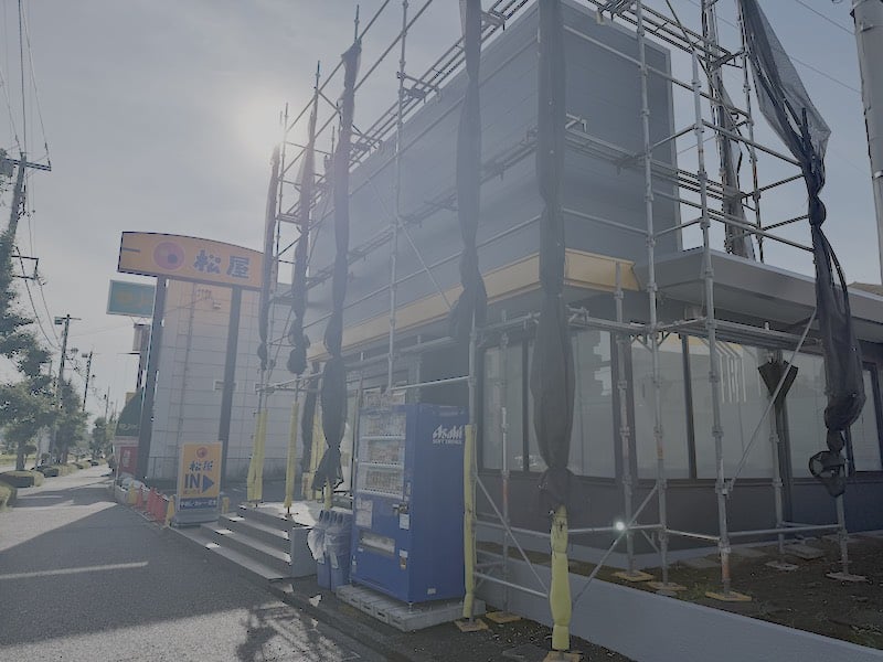 2026年6月8日よりリニューアルオープンのため改装工事が始まった松屋・多摩ニュータウン店