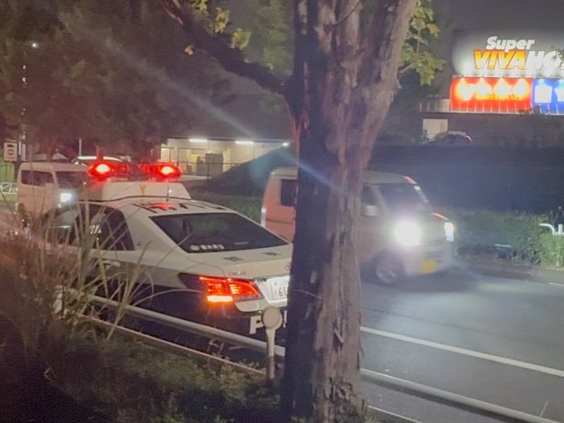 2026年6月23日(火)の夜20時過ぎに、八王子市鑓水の多摩美術大学周辺にパトカーが出動