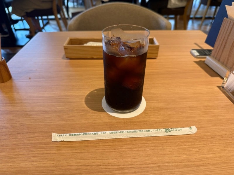 果実屋珈琲 八王子南大沢店でドリンクセットに選んだアイスコーヒー